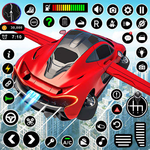 Flying Car Robot Shooting Game 9.6