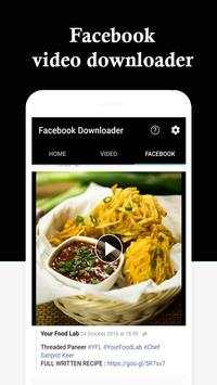 Facebook Video Downloader 2018 screenshot 1