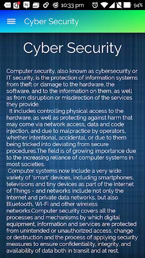 Cyber Security App screenshot 1