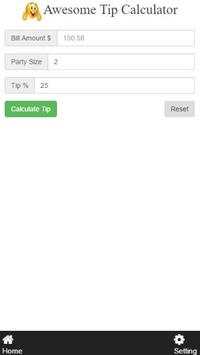 Awesome Tip Calculator Lite screenshot 1