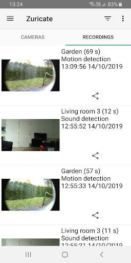 Zuricate Video Surveillance screenshot 2
