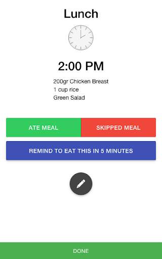 Fitness Meal Reminder screenshot 3