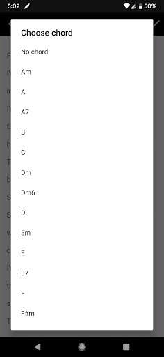 Chords Song Writer - Add chords for your song screenshot 5