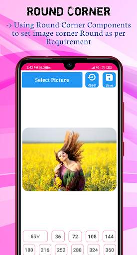 Photo Editor - Round Corner Blur rotate and flip screenshot 1