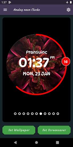 Neon Clock Live Wallpapers screenshot 5