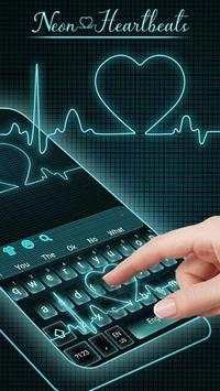 Neon Heartbeat LIVE Keyboard Theme screenshot 1