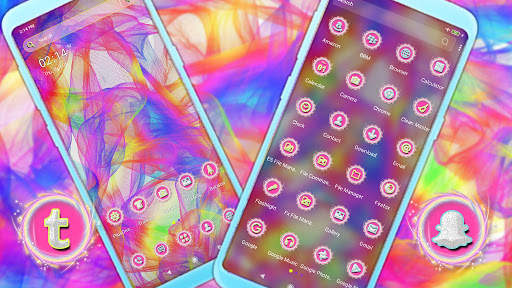 Rainbow Postcard Launcher Theme screenshot 1