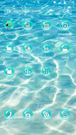Pure Water-APUS Launcher theme 2 تصوير الشاشة