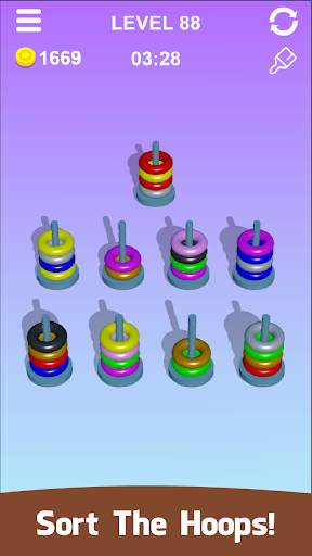 Hoop Stack 3D - Sort It Puzzle : Sorting Color screenshot 2