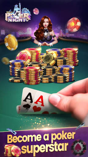 Free Texas Holdem Card Games-World Poker Night screenshot 2