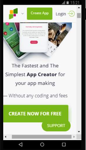 Free Mobile App Creator without coding with clicks screenshot 1