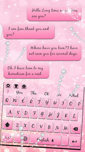Pink Diamond Love Keyboard screenshot 2