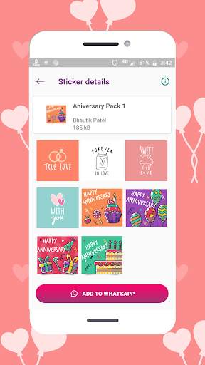 Anniversary Stickers for Whatsapp - WAStickerApps screenshot 4