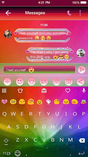 Rainbow Sky Keyboard Theme screenshot 1