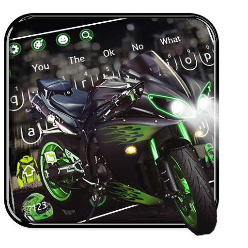 Black Motorbike Keyboard Theme 10001004