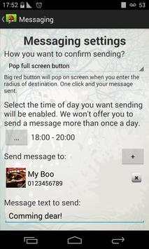 Honey I'm Home! - location SMS screenshot 4