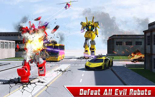 Bus Robot Car Flying Transform – New Robot Game screenshot 3