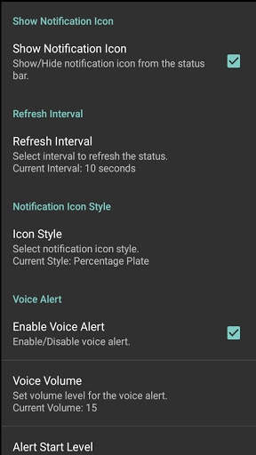 Battery Status Speaker screenshot 2