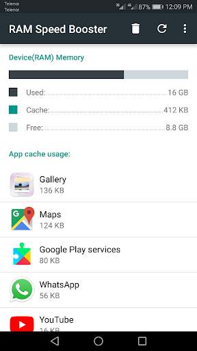 Mobile RAM Speed Booster screenshot 1