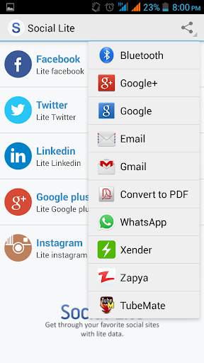 Social Lite screenshot 2