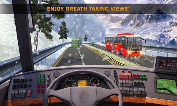 Uphill Bus Drive : Christmas Bus Simulator screenshot 4