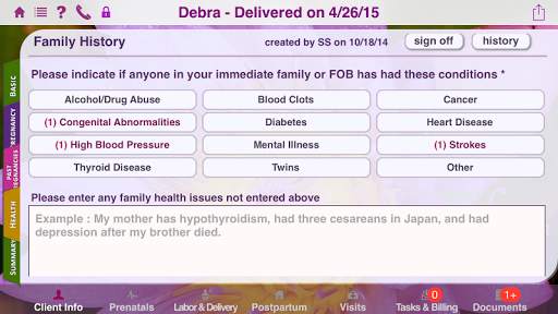 Mobile Midwife EHR Client Port screenshot 2