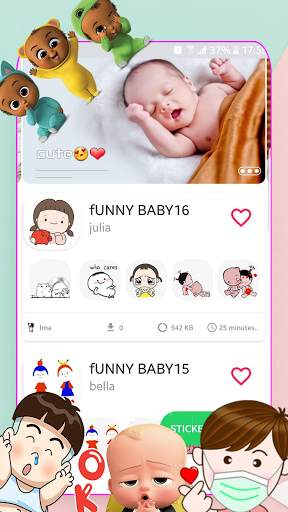 🤩New Funny Baby stickers Animated for whatsapp😍 screenshot 4