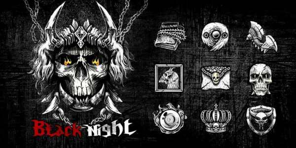 Black Night GO Launcher Theme screenshot 4