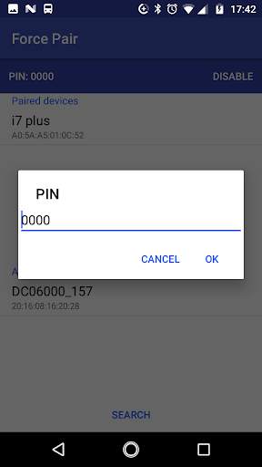 Bluetooth Force Pin Pair (Connect) screenshot 2