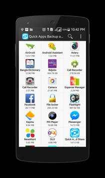 Quick Apps Backup and Share screenshot 1