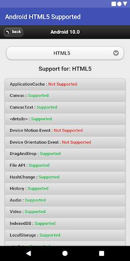 HTML5 Supported for Android -Check browser support screenshot 4