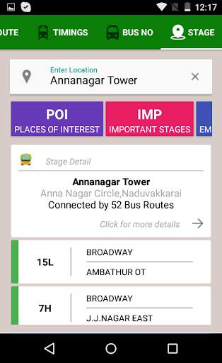 MTC bus route screenshot 7
