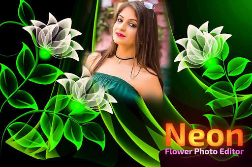 Neon Flower Photo Editor screenshot 1
