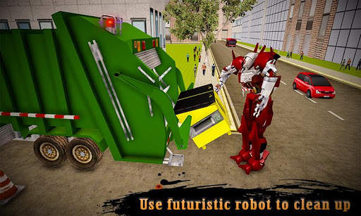 Real Robot Transformation Garbage Truck Driving 3D screenshot 3