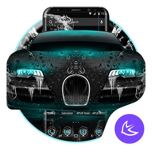 Blue Supercar APUS Launcher theme 83.0.1001