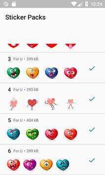 Autocollants coeurs drôles WAStickerApps screenshot 4