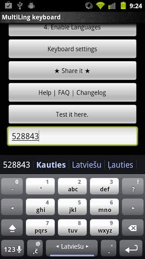 Latvian Keyboard Plugin screenshot 2