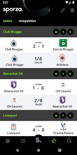sporza voetbal screenshot 7