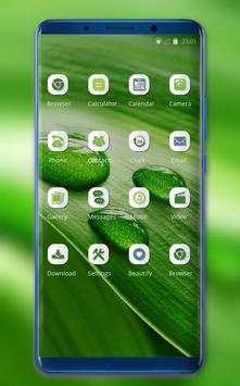 Theme for Nokia X Phone Mi 8 Pro green water drop 2 تصوير الشاشة
