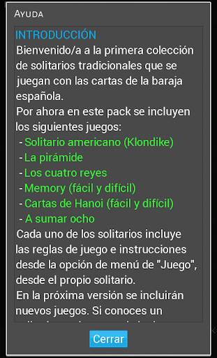 Solitarios de cartas españoles screenshot 21
