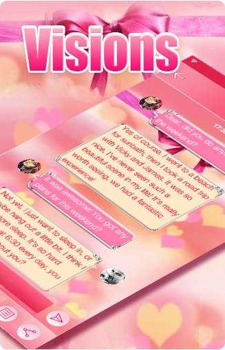 Pink Bowknot Keyboard Theme screenshot 6
