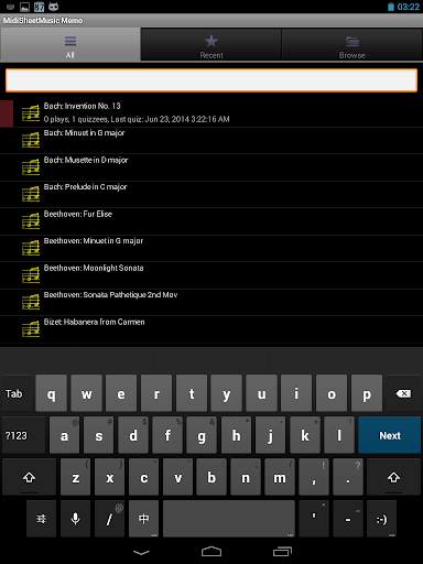 Midi Sheet Music: Memo screenshot 14