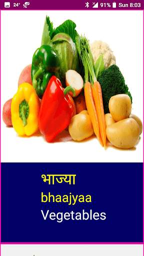 Learn Marathi Fruits and Vegetables Names скриншот 4