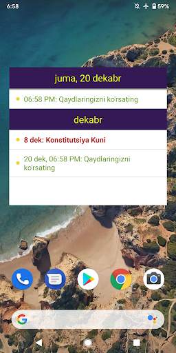 Òzbekiston Kalendar screenshot 2