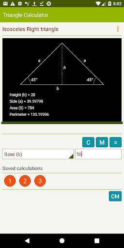 Triangle Calculator - Real-time drawings screenshot 7