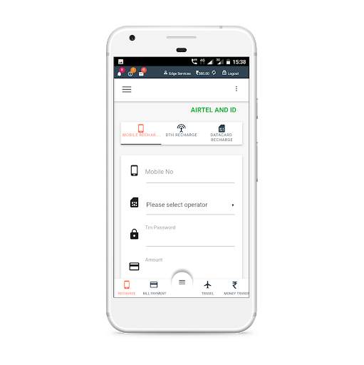 EdgeMoney AEPS, DMR, BBPS,Recharge,Flight,Bus screenshot 3