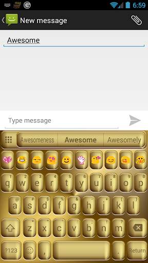 Solid Gold Emoji Keyboard screenshot 2