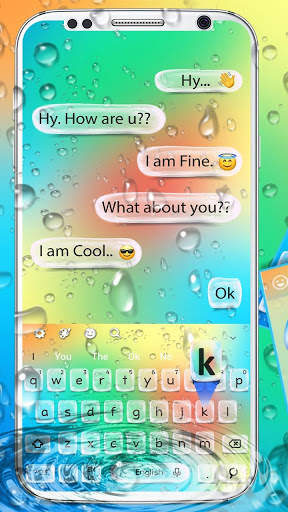 Colourfull Water Drop Keyboard Theme स्क्रीनशॉट 1