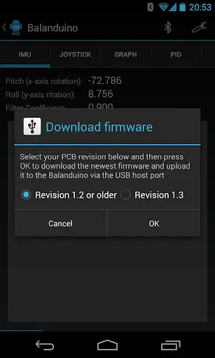 Balanduino Android App screenshot 8