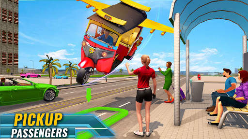 Flying Tuk Tuk Taxi Simulator: Free Driving Games screenshot 3